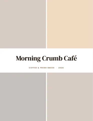 Café & bakery lookbook magazine template