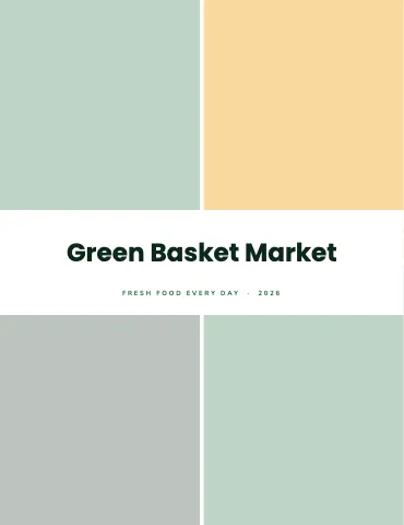 Grocery & market lookbook magazine template