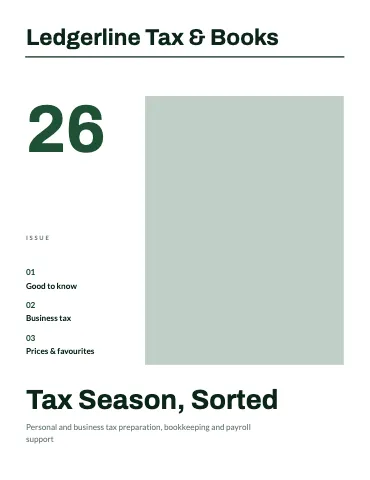 Accounting & tax swiss grid magazine template