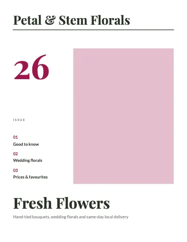 Florist swiss grid magazine template