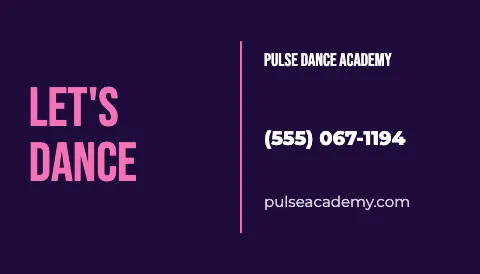 Dance studio bold magnet template
