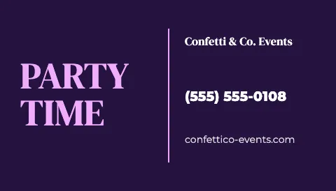 Event planner bold magnet template