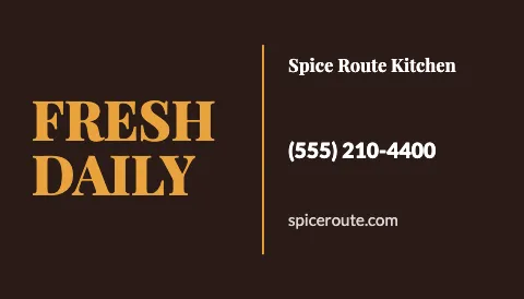 Indian restaurant bold magnet template