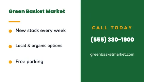 Grocery & market checklist magnet template