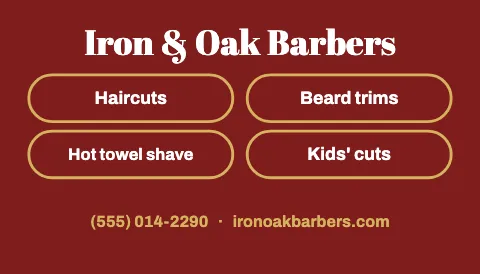 Barbershop service chips magnet template