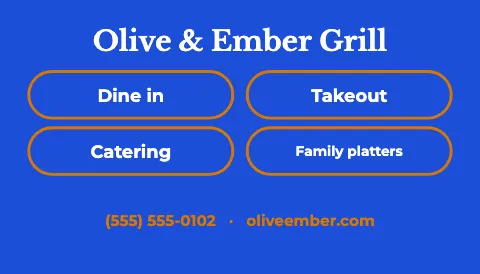 Mediterranean grill service chips magnet template