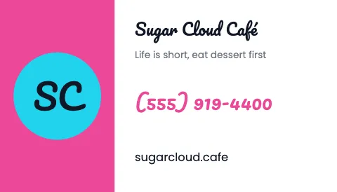 Desserts & boba keep my number magnet template