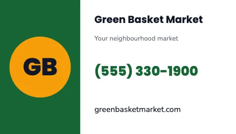 Grocery & market keep my number magnet template