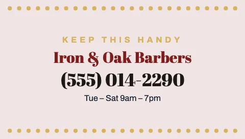 Barbershop keep it handy magnet template