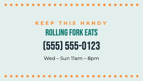 Food truck keep it handy magnet template