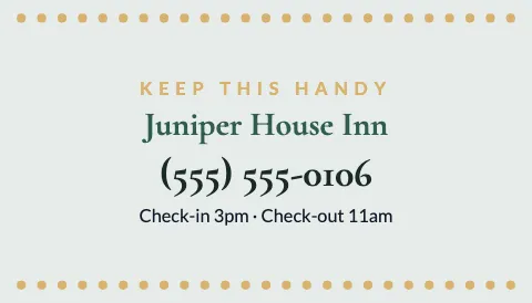 Hotel & B&B keep it handy magnet template