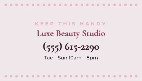Salon & spa keep it handy magnet template