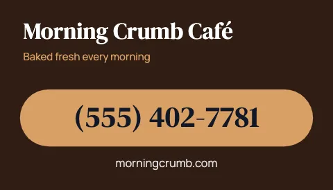 Café & bakery phone pill magnet template