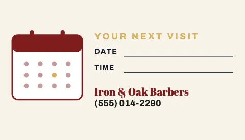 Barbershop appointment reminder magnet template
