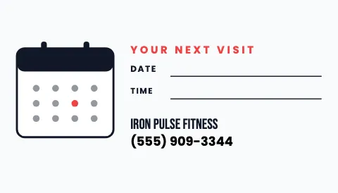 Fitness & gym appointment reminder magnet template