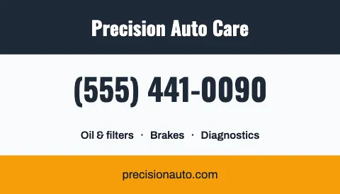 Auto repair call us magnet template