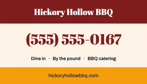 BBQ smokehouse call us magnet template