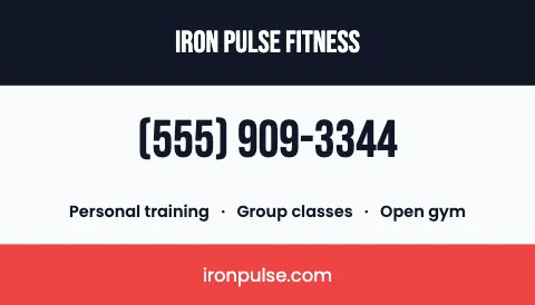 Fitness & gym call us magnet template