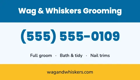 Pet grooming call us magnet template