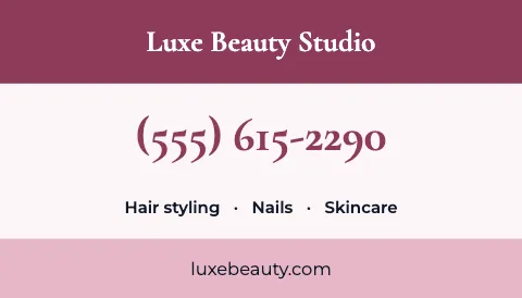Salon & spa call us magnet template
