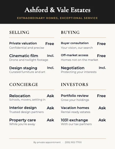 Luxury homes banded menu template