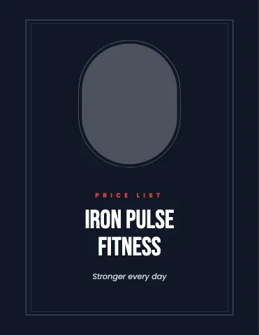 Fitness & gym booklet menu template