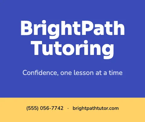 Tutoring brand mouse pad template
