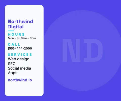 Tech & agency info card mouse pad template