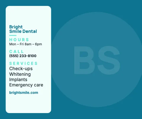 Medical & dental info card mouse pad template