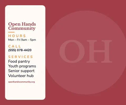 Nonprofit & charity info card mouse pad template