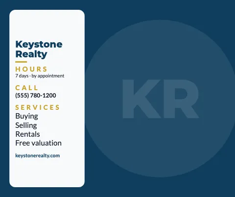 Real estate info card mouse pad template
