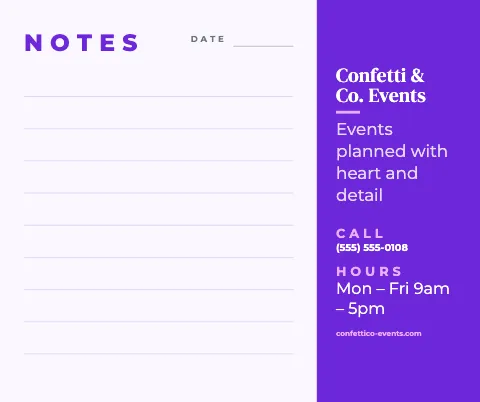 Event planner desk notes mouse pad template