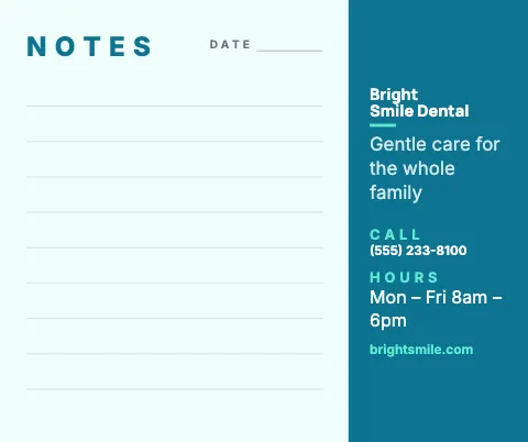 Medical & dental desk notes mouse pad template