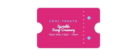 Ice cream shop ticket mug template