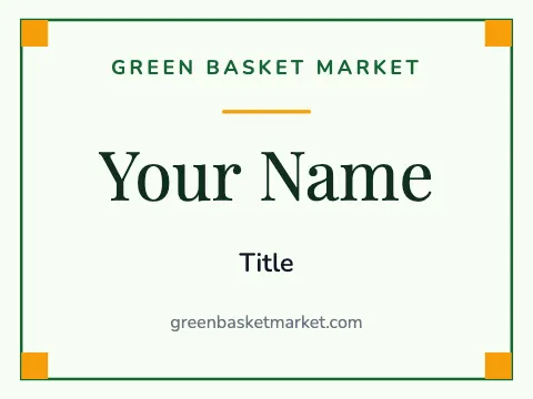 Grocery & market centered name badge template