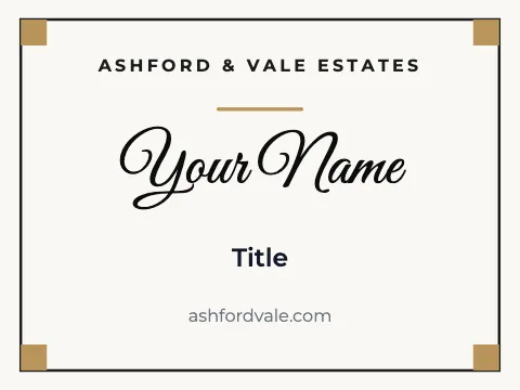 Luxury homes centered name badge template