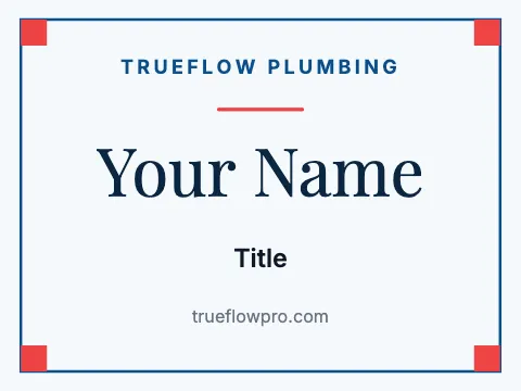 Plumbing & HVAC centered name badge template