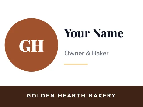 Bakery monogram name badge template