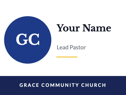 Church & community monogram name badge template