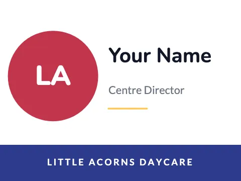 Daycare & preschool monogram name badge template