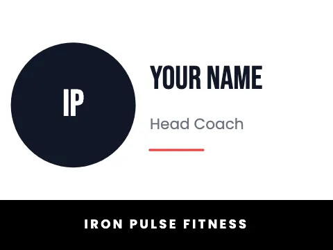 Fitness & gym monogram name badge template