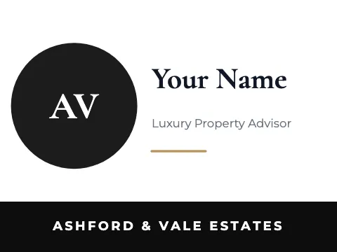 Luxury homes monogram name badge template