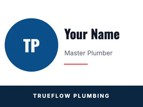 Plumbing & HVAC monogram name badge template