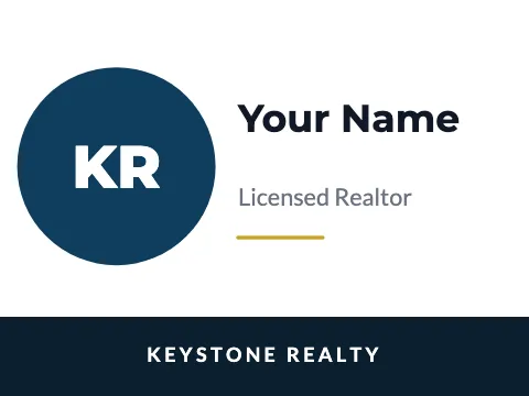 Real estate monogram name badge template