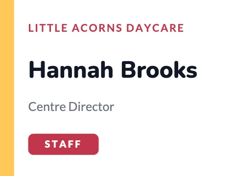 Daycare & preschool staff name badge template
