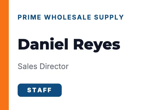Wholesale & distribution staff name badge template