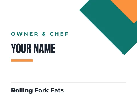 Food truck corner name badge template