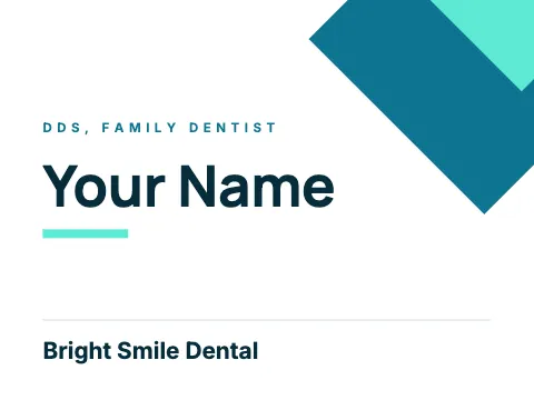 Medical & dental corner name badge template