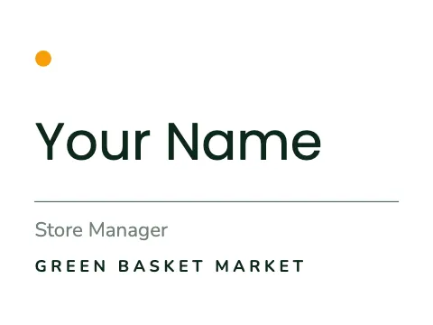 Grocery & market minimal name badge template