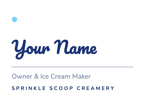 Ice cream shop minimal name badge template